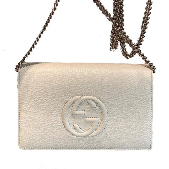 Gucci Soho Wallet with Removable Chain in Ivory - Picture 1 of 3